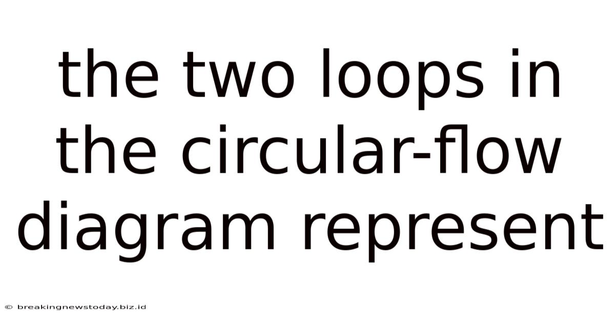 The Two Loops In The Circular-flow Diagram Represent