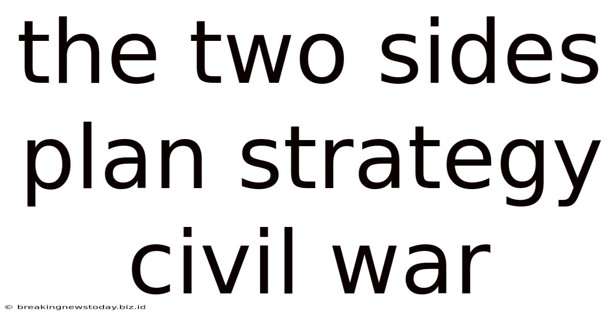The Two Sides Plan Strategy Civil War