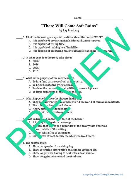 There Will Come Soft Rains Questions And Answers Pdf