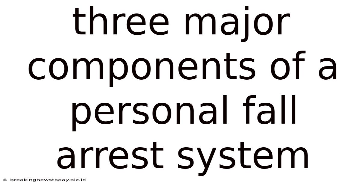 Three Major Components Of A Personal Fall Arrest System