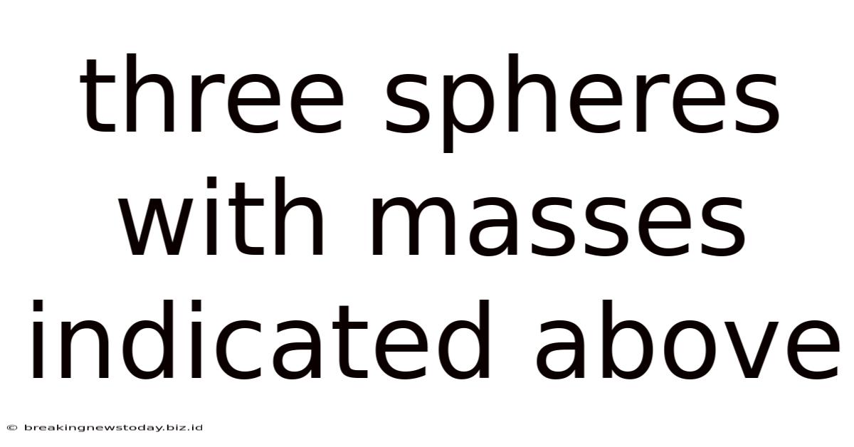 Three Spheres With Masses Indicated Above