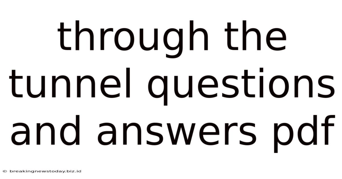 Through The Tunnel Questions And Answers Pdf