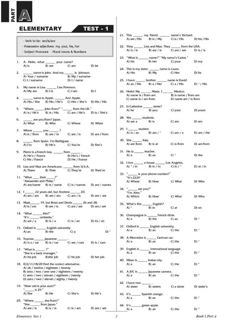 Topic 1 Assessment Form A Answer Key