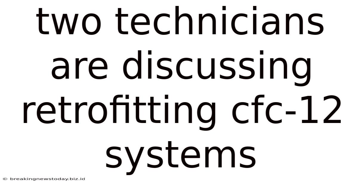 Two Technicians Are Discussing Retrofitting Cfc-12 Systems