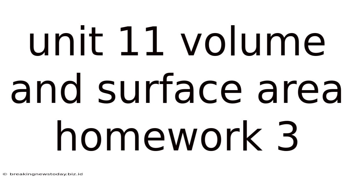 Unit 11 Volume And Surface Area Homework 3