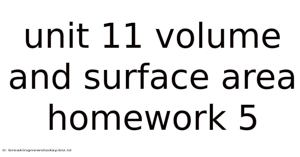 Unit 11 Volume And Surface Area Homework 5