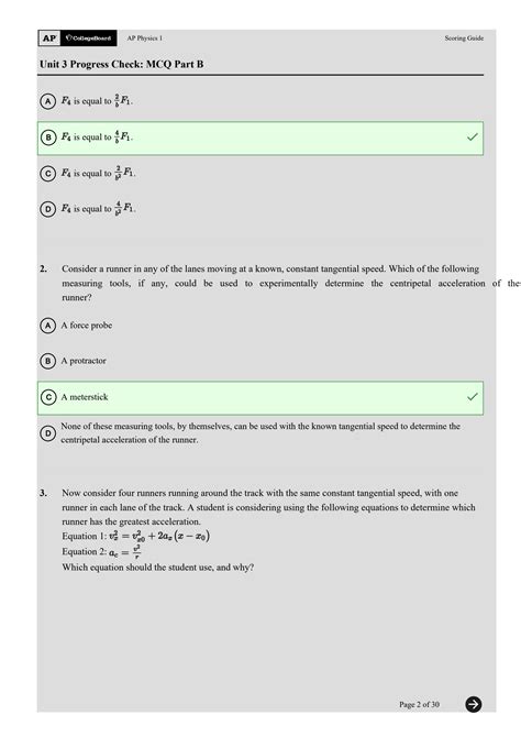 Unit 3 Progress Check: Mcq Part B