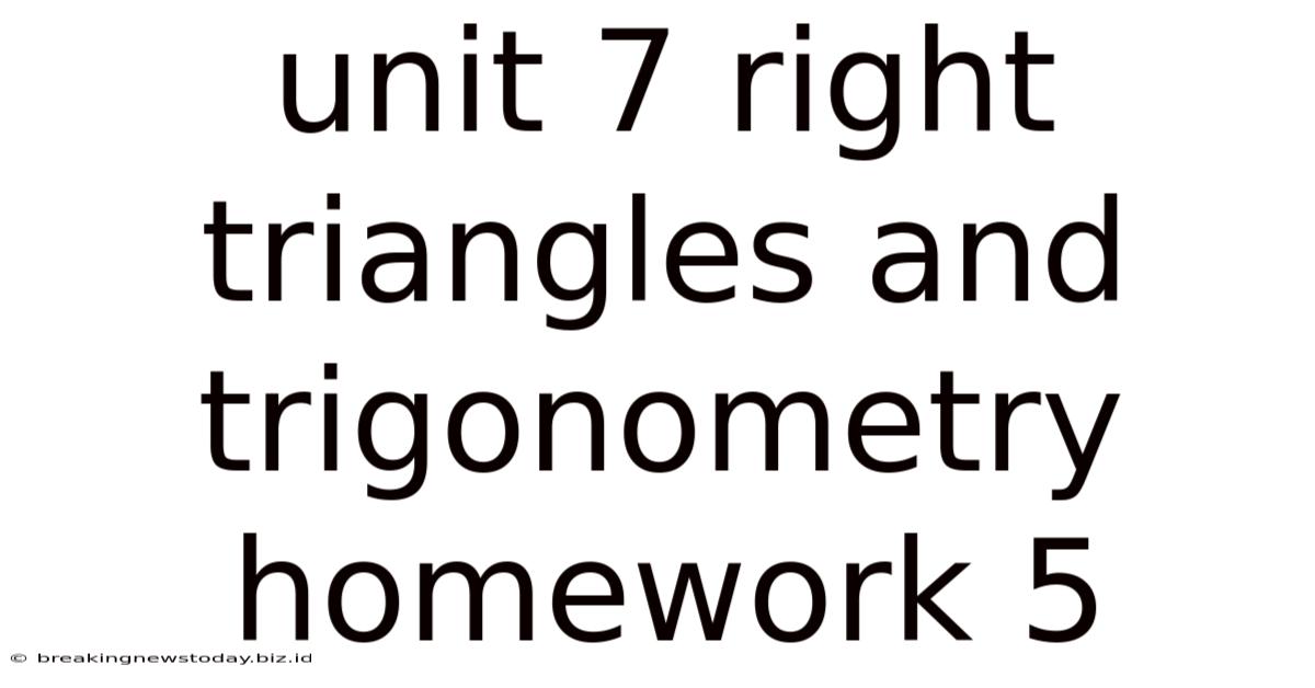 Unit 7 Right Triangles And Trigonometry Homework 5