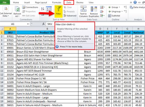 Use Autofilter To Filter The Query Results