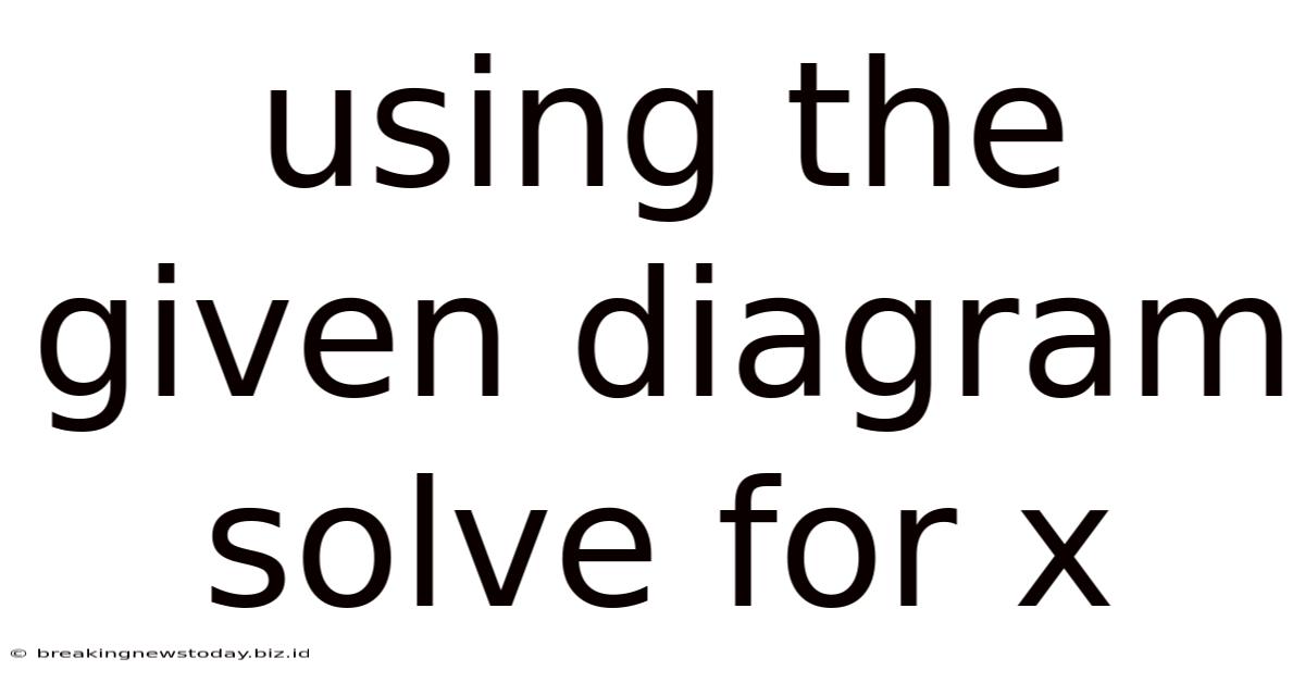 Using The Given Diagram Solve For X