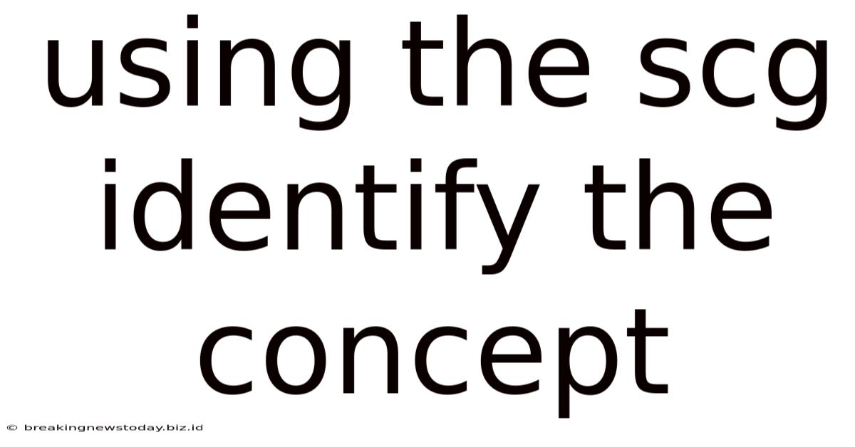 Using The Scg Identify The Concept