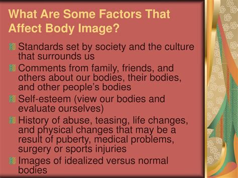 What Are Some External Influences That Affect Body Image