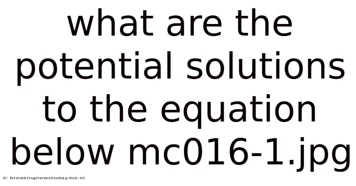 What Are The Potential Solutions To The Equation Below Mc016-1.jpg
