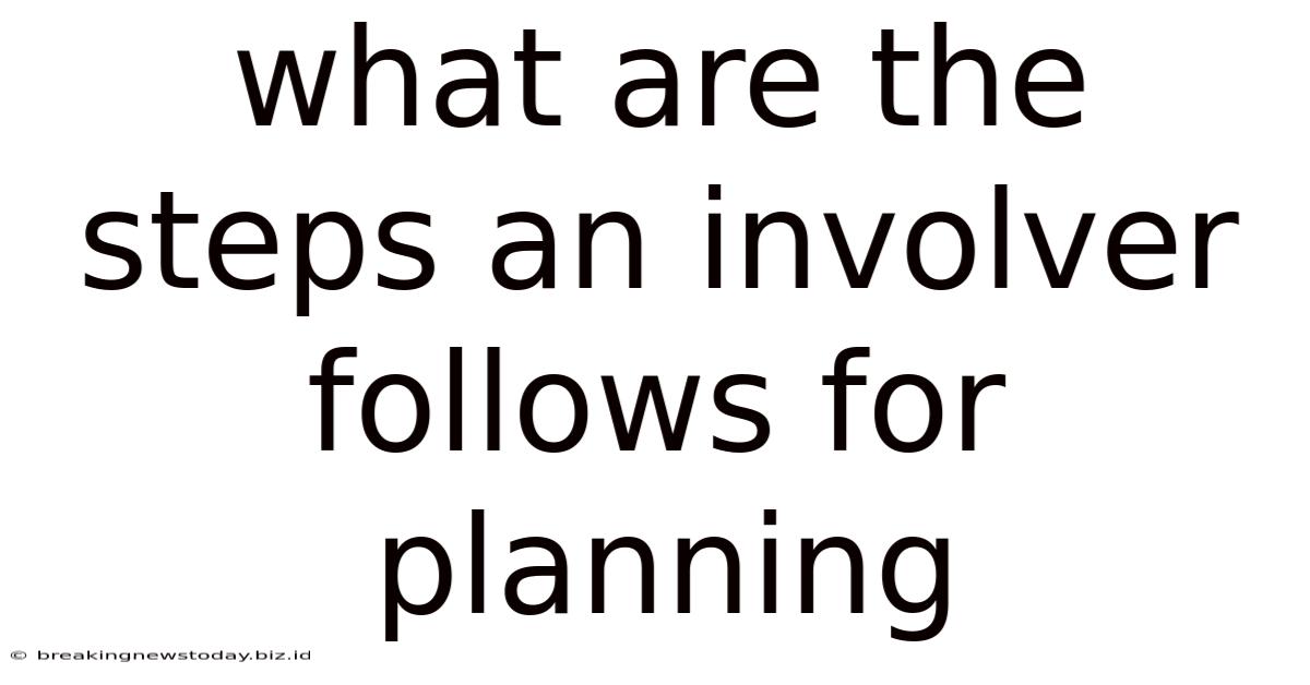What Are The Steps An Involver Follows For Planning