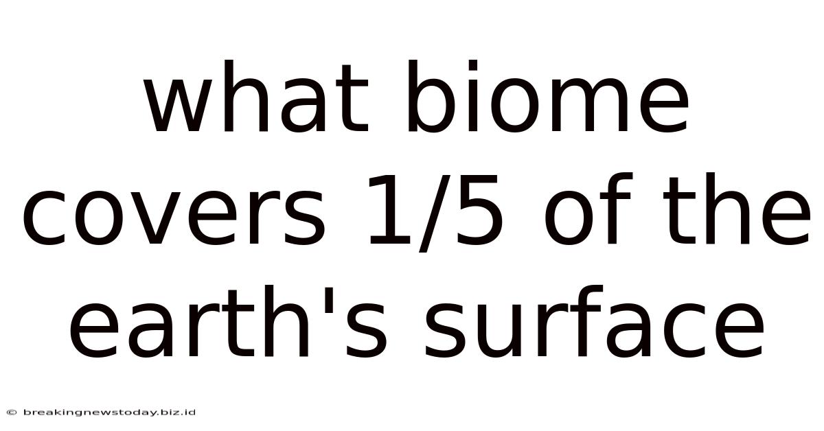 What Biome Covers 1/5 Of The Earth's Surface