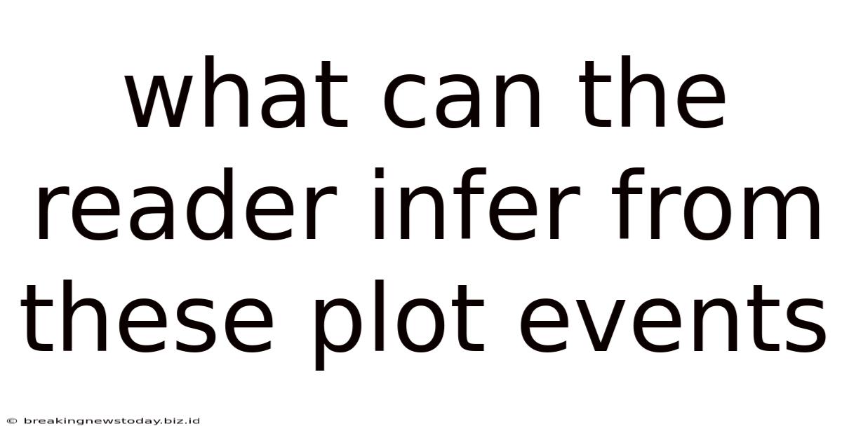 What Can The Reader Infer From These Plot Events