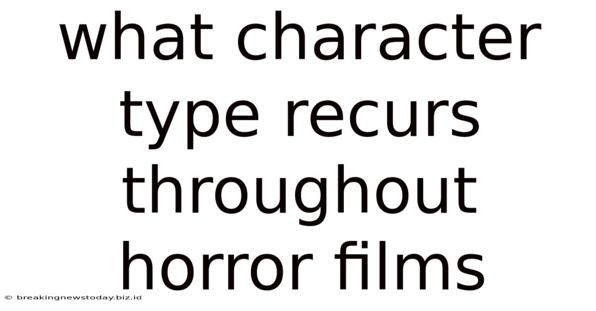 What Character Type Recurs Throughout Horror Films