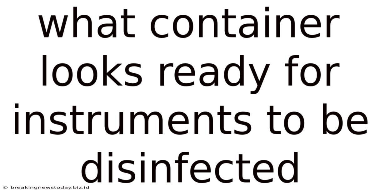 What Container Looks Ready For Instruments To Be Disinfected