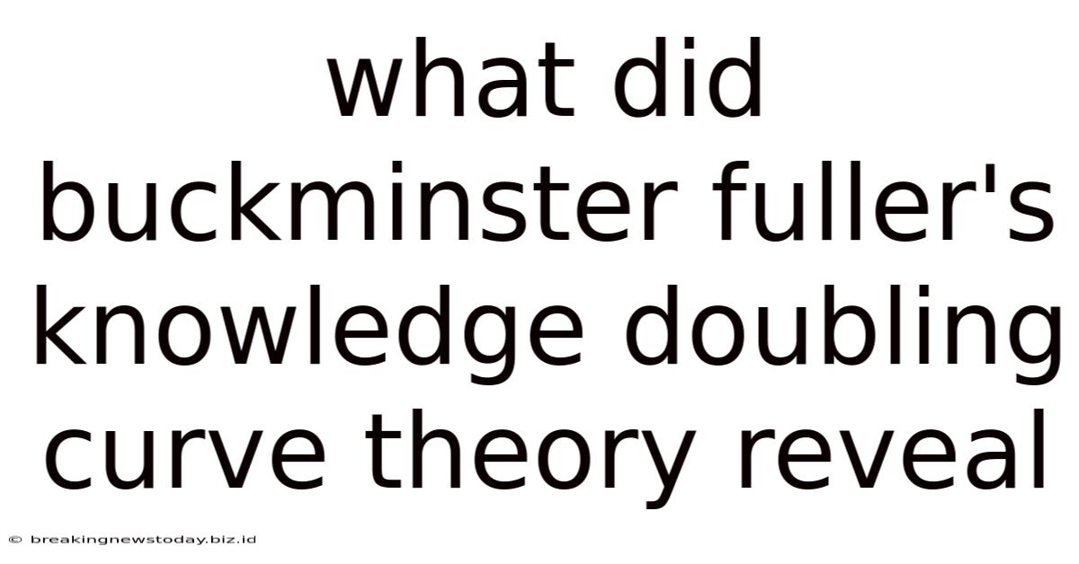 What Did Buckminster Fuller's Knowledge Doubling Curve Theory Reveal