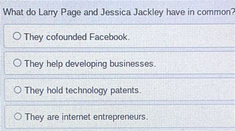 What Do Larry Page And Jessica Jackley Have In Common