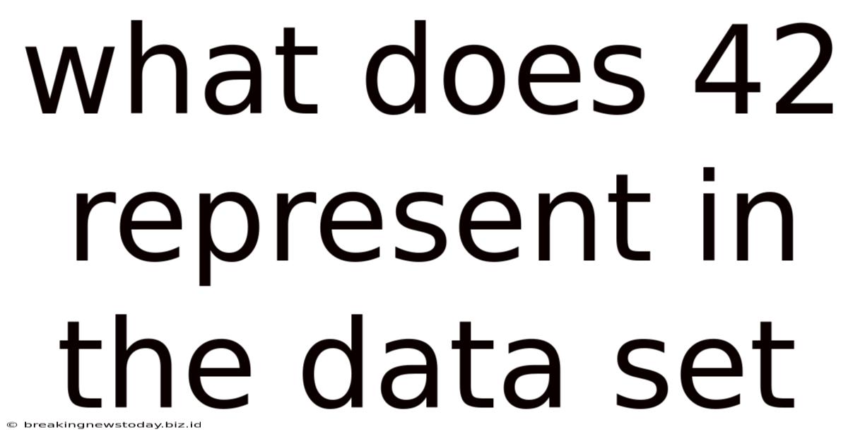 What Does 42 Represent In The Data Set