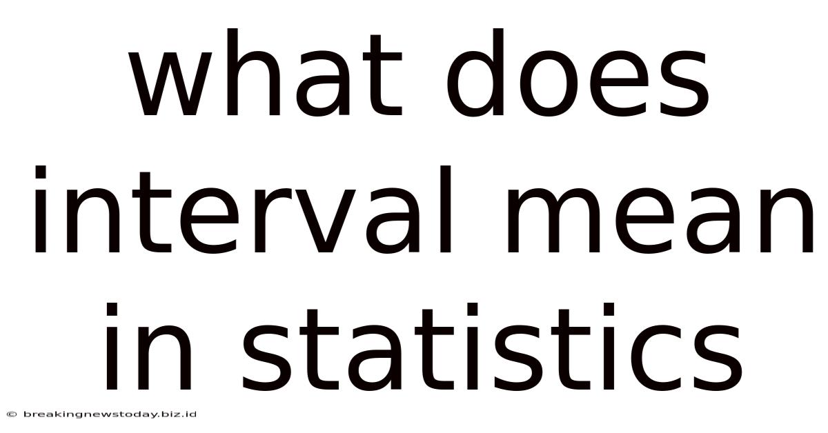 What Does Interval Mean In Statistics
