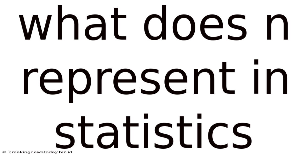 What Does N Represent In Statistics