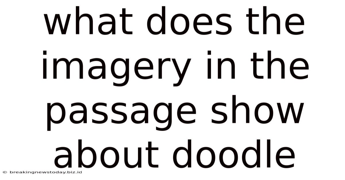 What Does The Imagery In The Passage Show About Doodle