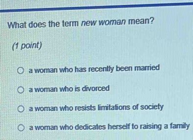 What Does The Term New Woman Mean