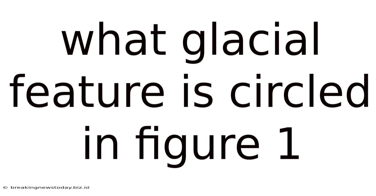 What Glacial Feature Is Circled In Figure 1