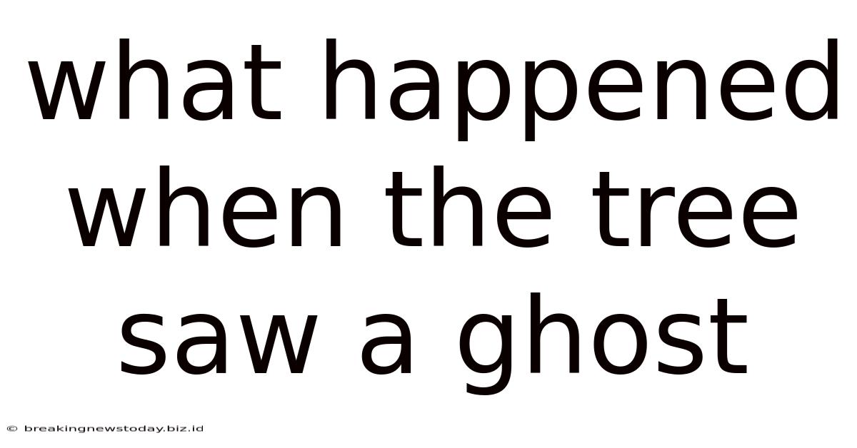 What Happened When The Tree Saw A Ghost
