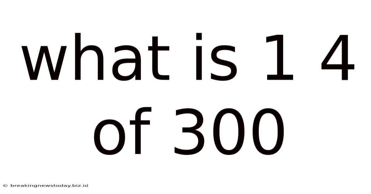 What Is 1 4 Of 300