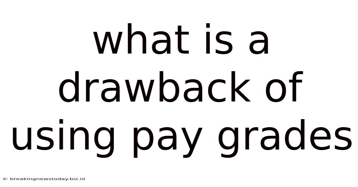 What Is A Drawback Of Using Pay Grades