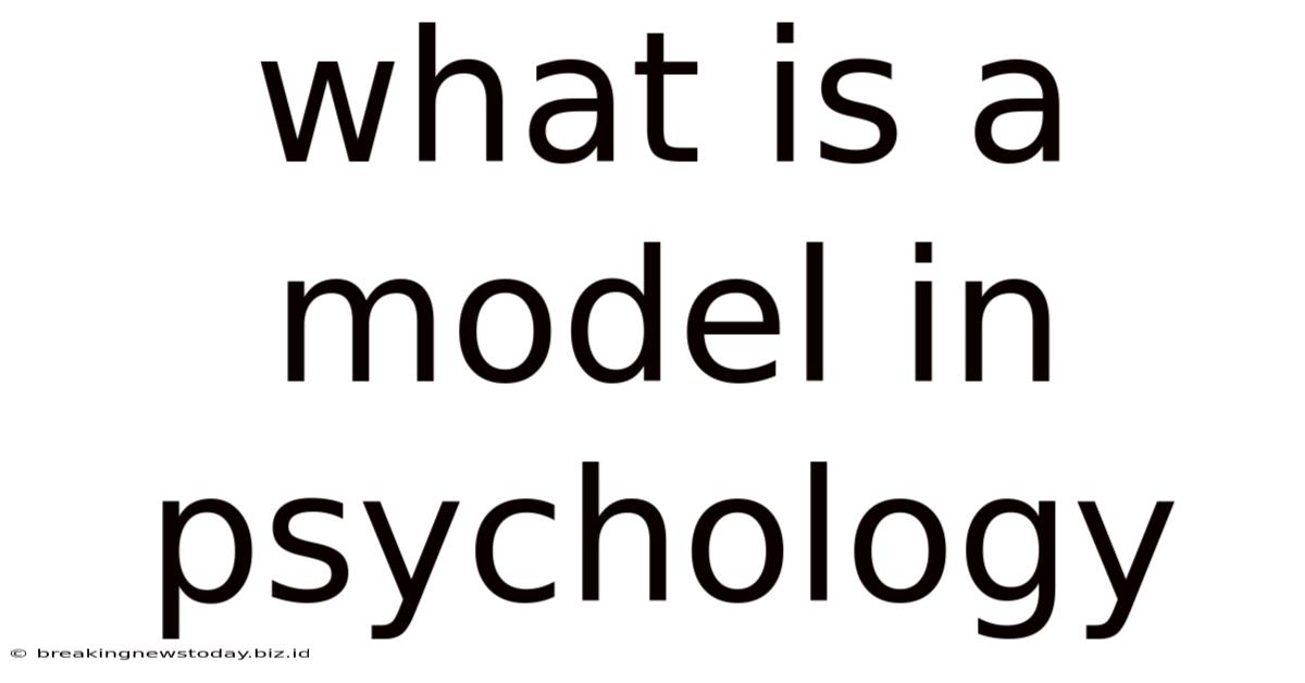 What Is A Model In Psychology