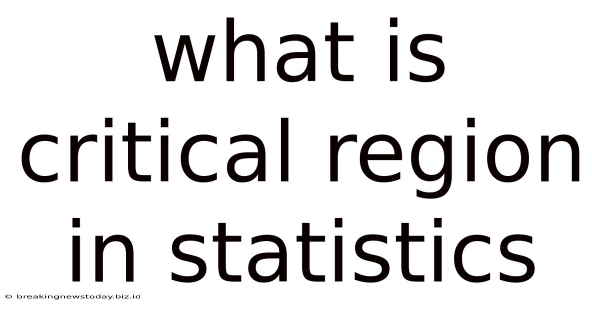 What Is Critical Region In Statistics
