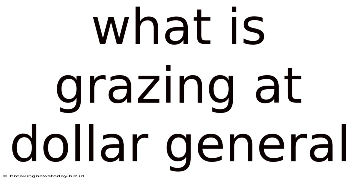What Is Grazing At Dollar General
