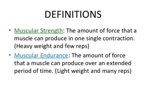 What Is The Definition Of Muscular Strength Quizlet