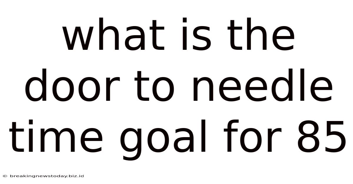 What Is The Door To Needle Time Goal For 85