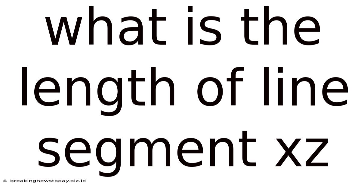 What Is The Length Of Line Segment Xz