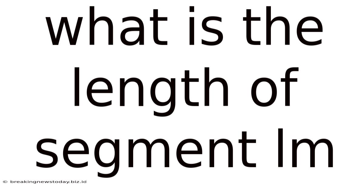 What Is The Length Of Segment Lm
