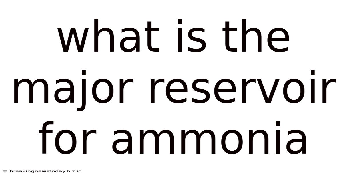 What Is The Major Reservoir For Ammonia