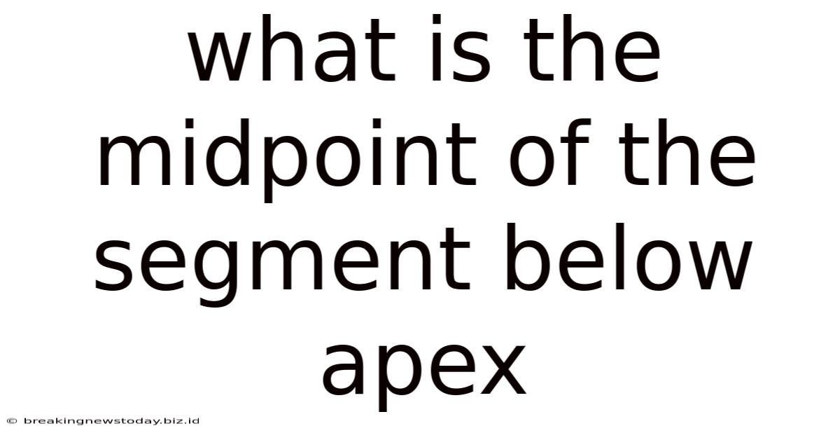 What Is The Midpoint Of The Segment Below Apex