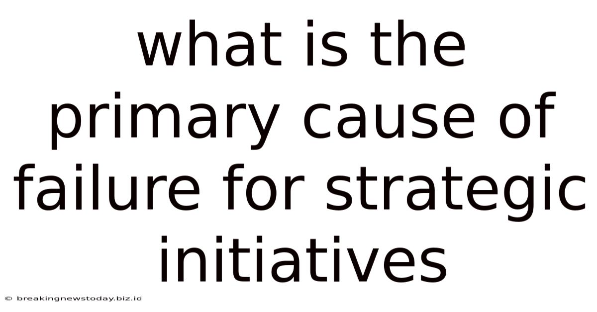 What Is The Primary Cause Of Failure For Strategic Initiatives