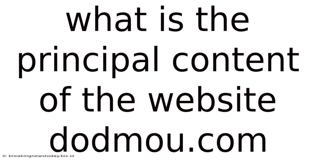 What Is The Principal Content Of The Website Dodmou.com