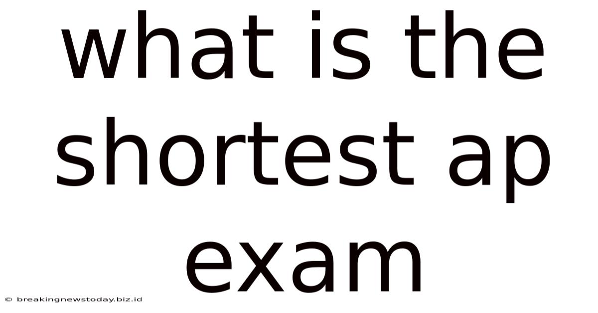 What Is The Shortest Ap Exam