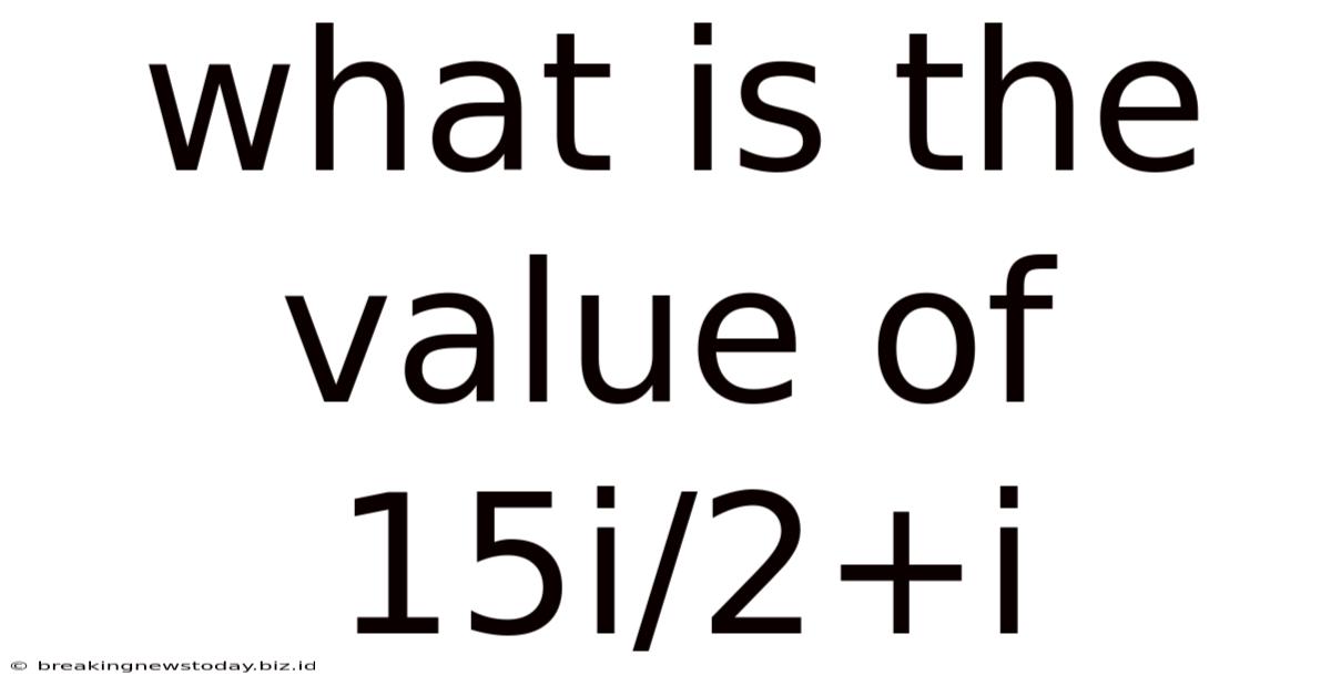 What Is The Value Of 15i/2+i