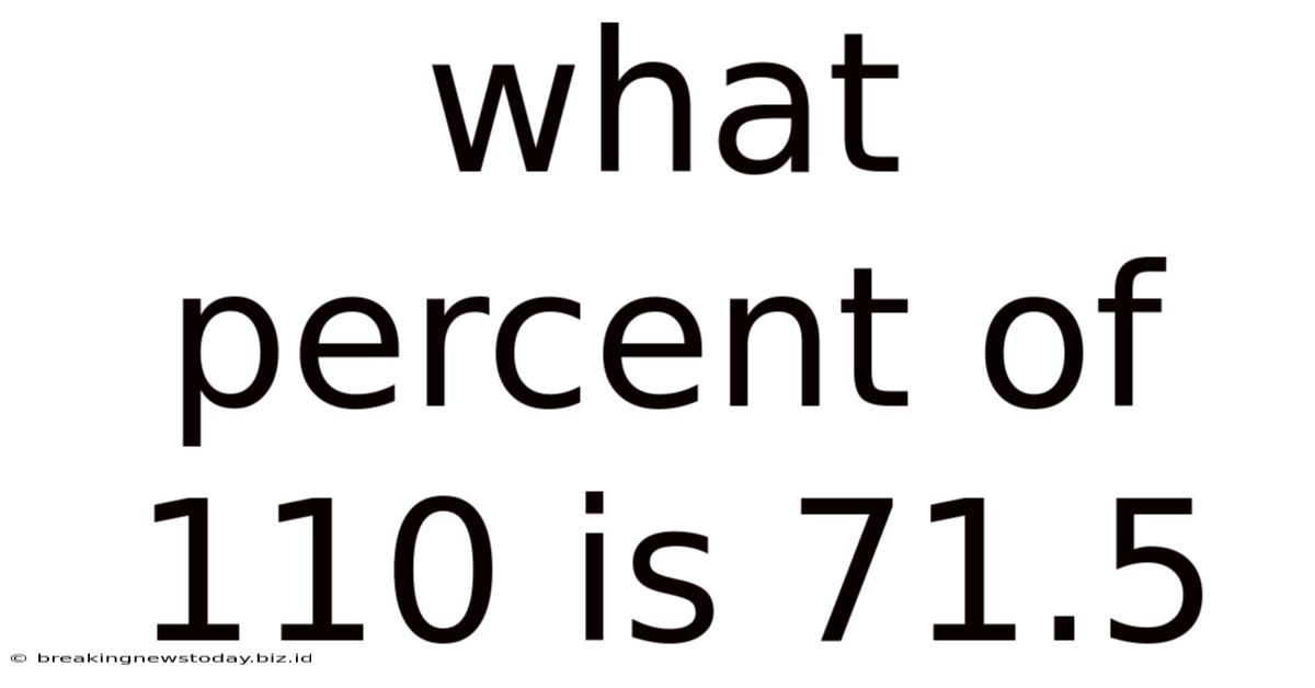 What Percent Of 110 Is 71.5