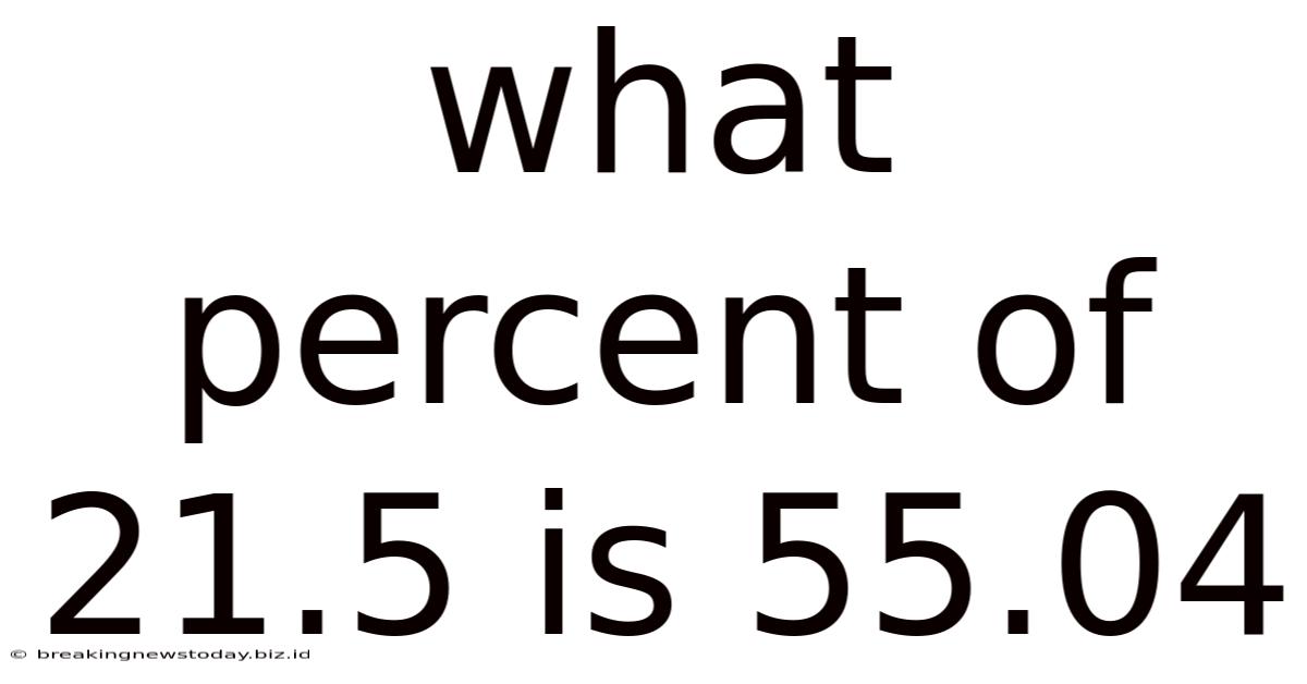 What Percent Of 21.5 Is 55.04