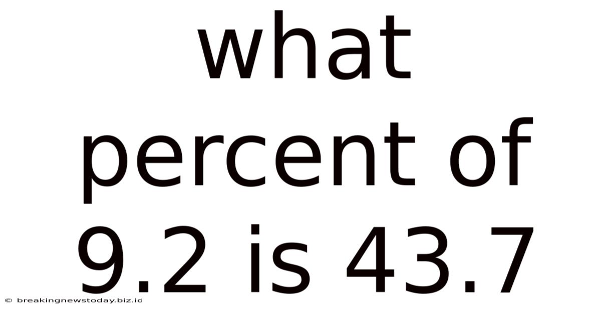 What Percent Of 9.2 Is 43.7