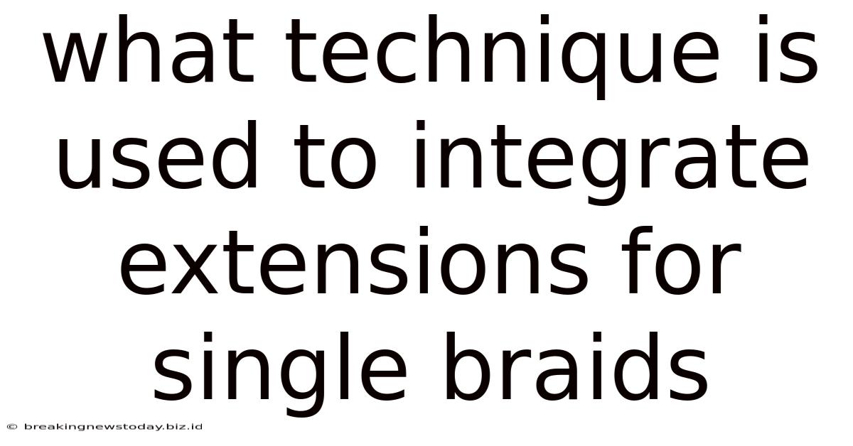 What Technique Is Used To Integrate Extensions For Single Braids